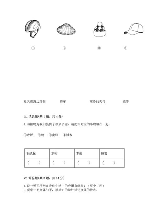 教科版科学二年级上册《期末测试卷》（名师推荐）.docx