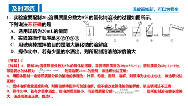 第九单元 溶液 复习课件 -2023-2024学年九年级化学下册同步精品课堂（人教版）