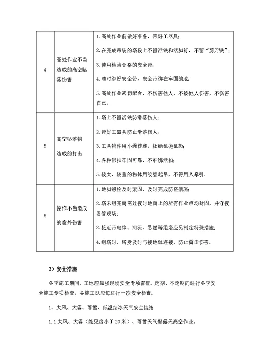 110kV架空电力线路施工安全保证措施