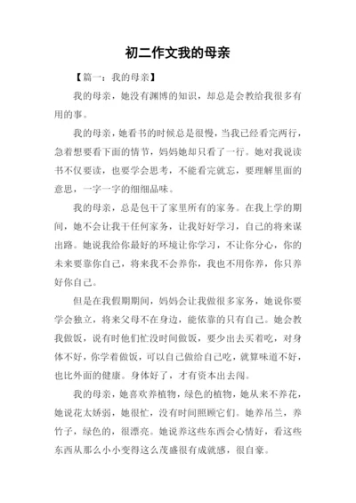 初二作文我的母亲.docx