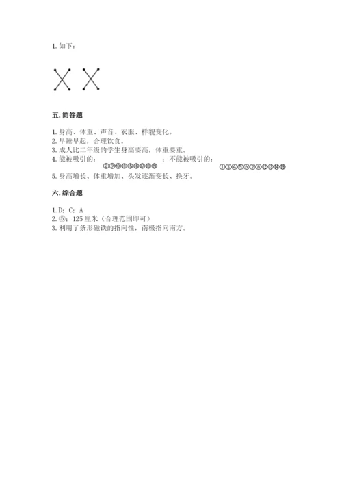 教科版二年级下册科学期末测试卷及参考答案（预热题）.docx