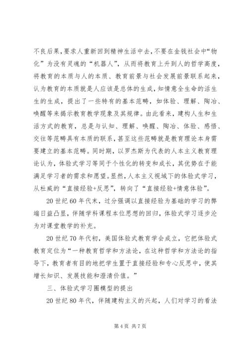 体验式学习理论的发展历程.docx