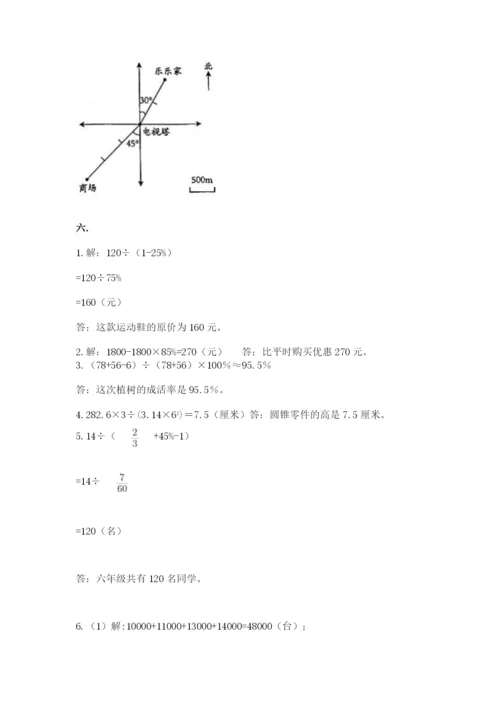 小学六年级数学毕业试题附答案【b卷】.docx