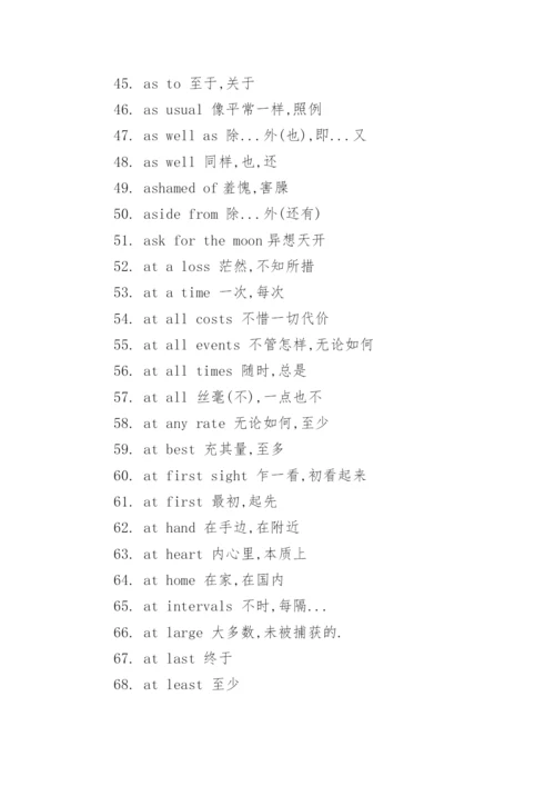 高一英语短语总结.docx