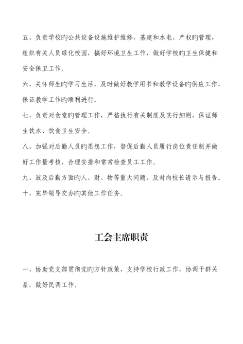 学校教职工岗位基本职责概论.docx