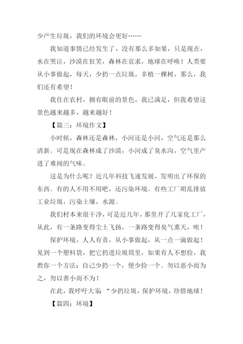 关于环境的作文.docx