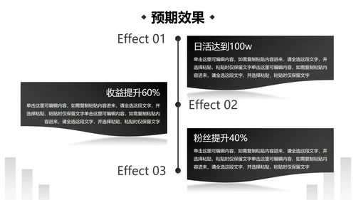 极简几何形状白底黑白述职汇报总结PPT模板