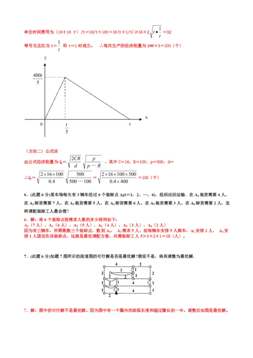 物流数学命题考试试卷.docx