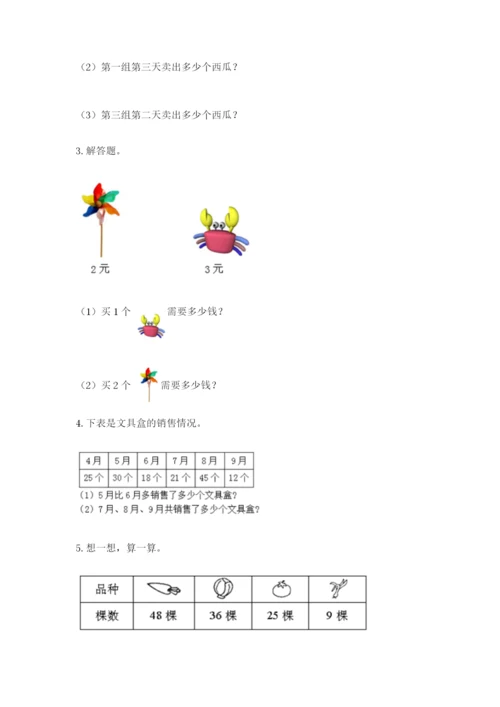 小学二年级数学应用题50道含答案（研优卷）.docx