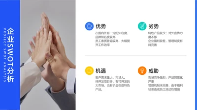 简约风SWOT分析列表4项PPT内容页