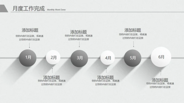 极简灰白年度工作总结报告通用PPT模板