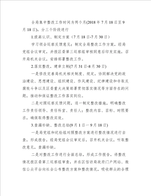 巡察组巡察反馈意见整改方案三篇