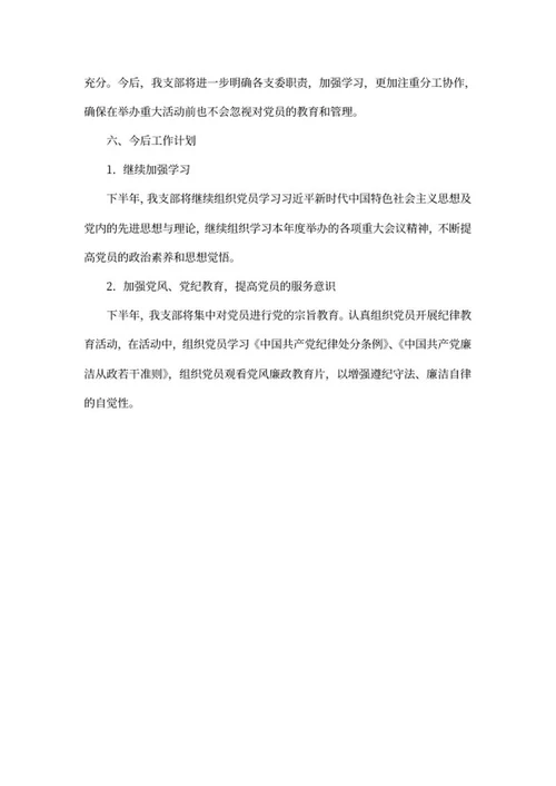 学院党支部建设工作总结word模板