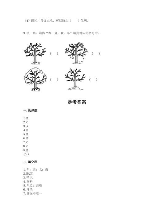 教科版二年级上册科学期末测试卷精品（完整版）.docx