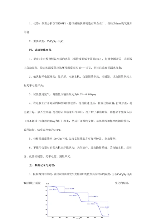 2023年热重法分析实验报告.docx