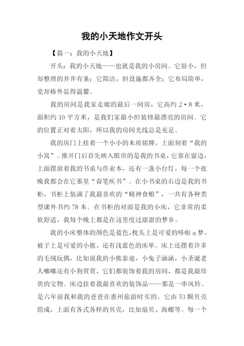 我的小天地作文开头.docx