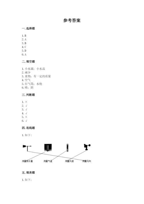 教科版三年级上册科学期末测试卷完美版.docx