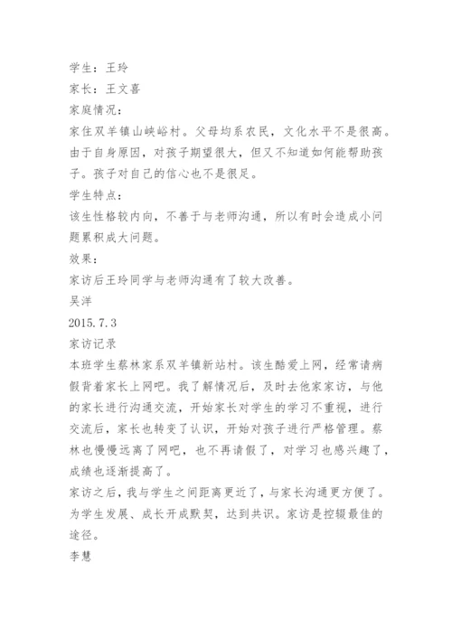 辍学家访记录内容.docx