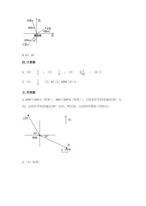 人教版六年级上册数学期中测试卷及参考答案（满分必刷）.docx