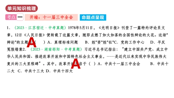 第三单元  中国特色社会主义道路（单元复习课件）八年级历史下册同步备课系列（部编版）