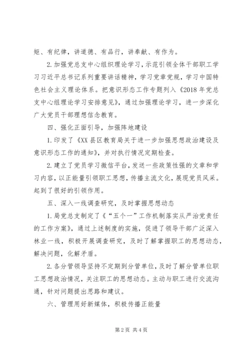 教育局党委意识形态工作自查报告.docx