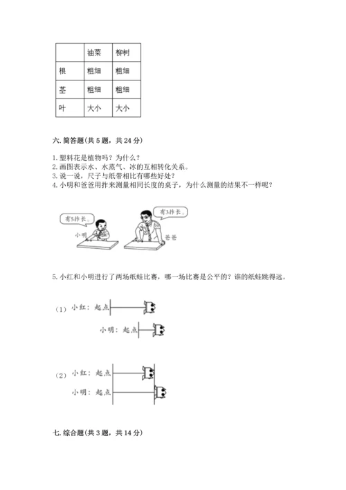 教科版一年级上册科学期末测试卷及答案【基础+提升】.docx