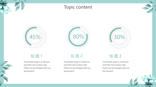 蓝色小清新述职报告动态PPT模板
