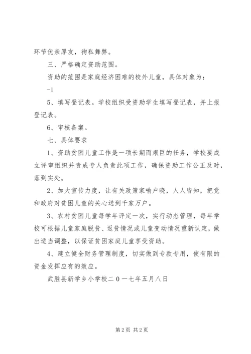 贺春小学XX年上期教育扶贫救助金实施方案.docx