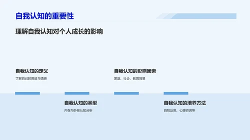 蓝色插画风心理健康主题班会PPT模板