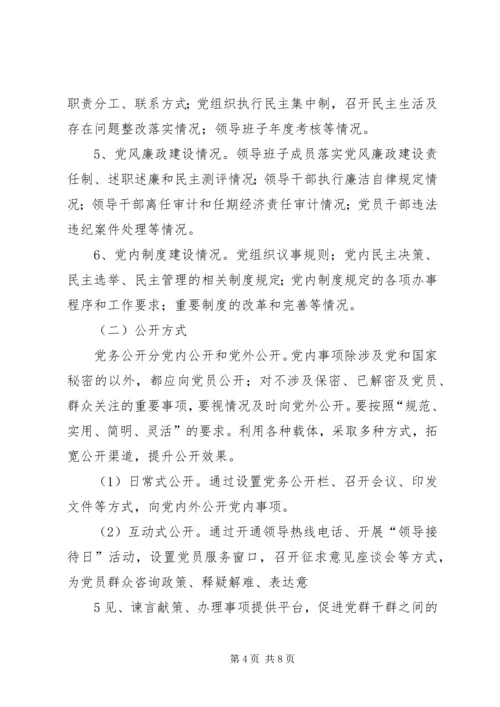 闫什镇党的基层组织党务公开实施方案.docx