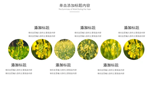 春天乡村旅游油菜花风景油菜花田PPT模板