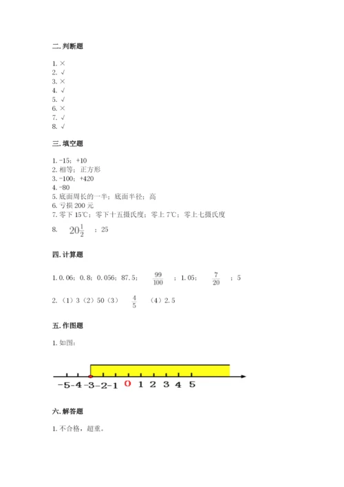 人教版六年级下册数学期末测试卷含答案（精练）.docx