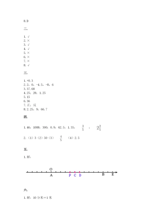 山西省【小升初】2023年小升初数学试卷a4版.docx