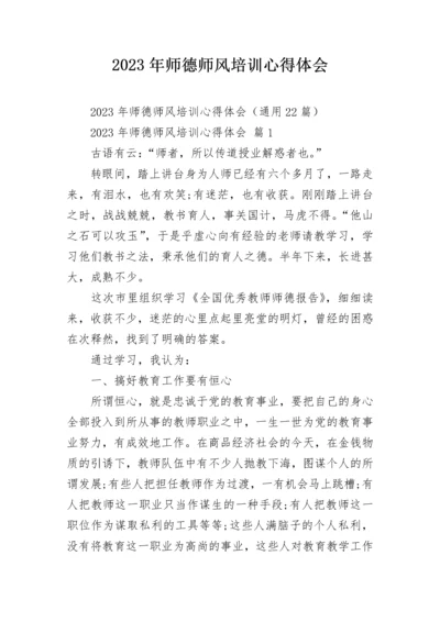 2023年师德师风培训心得体会.docx