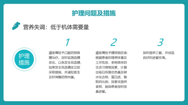 糖尿病护理查房通用PPT 模板