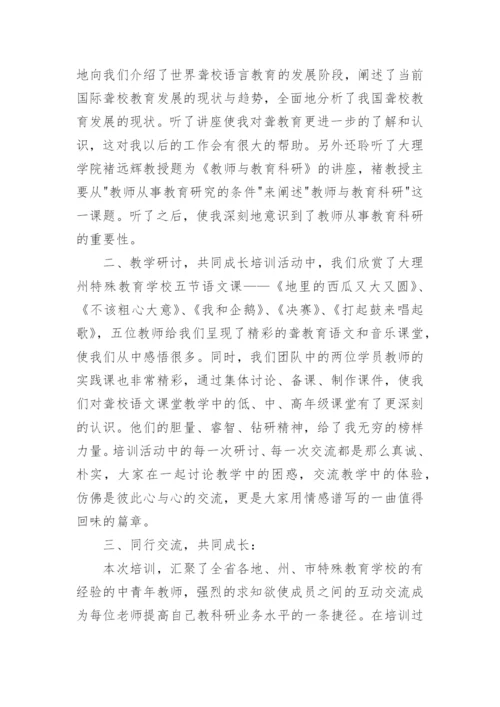 特教老师培训总结.docx