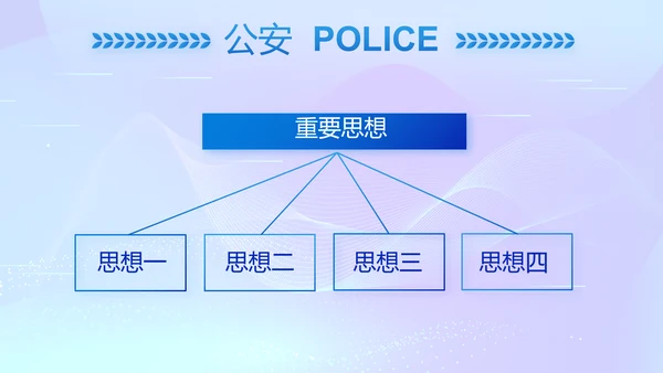 蓝色公安警察派出所年终工作总结PPT