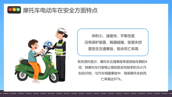 摩托车电瓶车电动车交通安全规范PPT模板