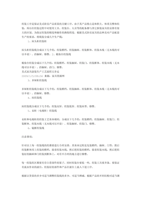 美式家具涂装生产工艺流程五步走.docx