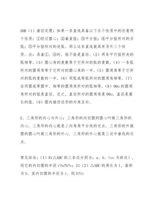 初中数学中考必考知识点之难点归纳总结.docx