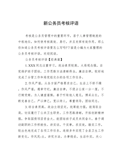 新公务员考核评语.docx