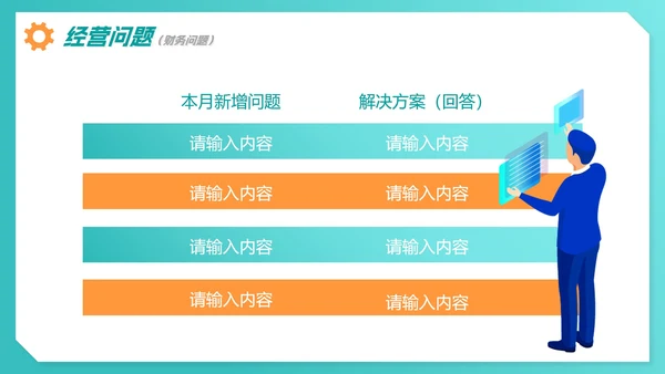 绿色商务简约渐变经营分析汇报总结PPT模板