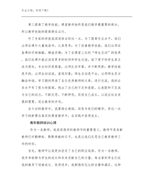 2024青年教师培训心得优选范文19篇文档汇编.docx