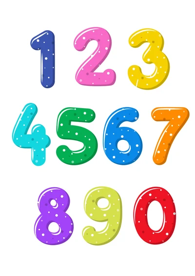 卡通0-9数字编号