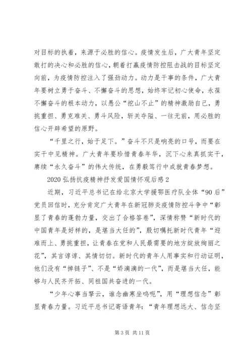弘扬抗疫精神抒发爱国情怀观后感多篇.docx