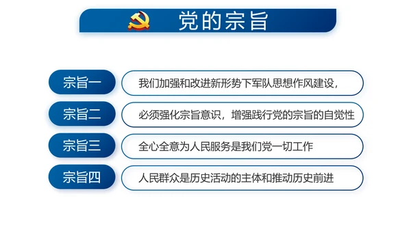 蓝色党建党支部年终工作总结述职报告动态PPT
