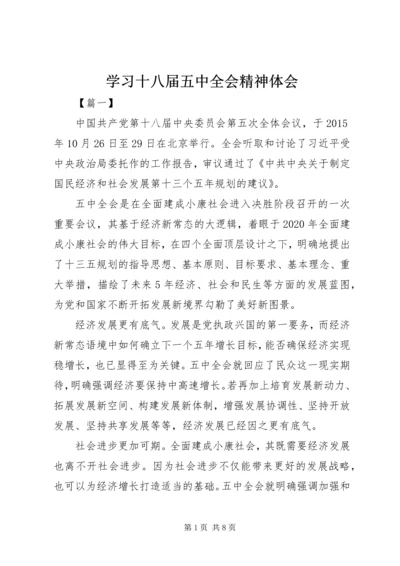 学习十八届五中全会精神体会.docx