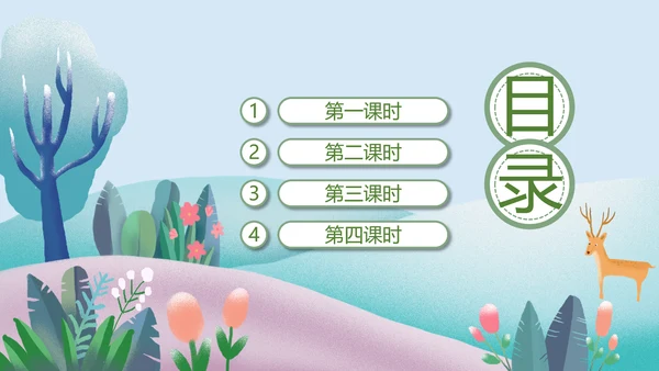 人教版四年级数学教学课件PPT模板