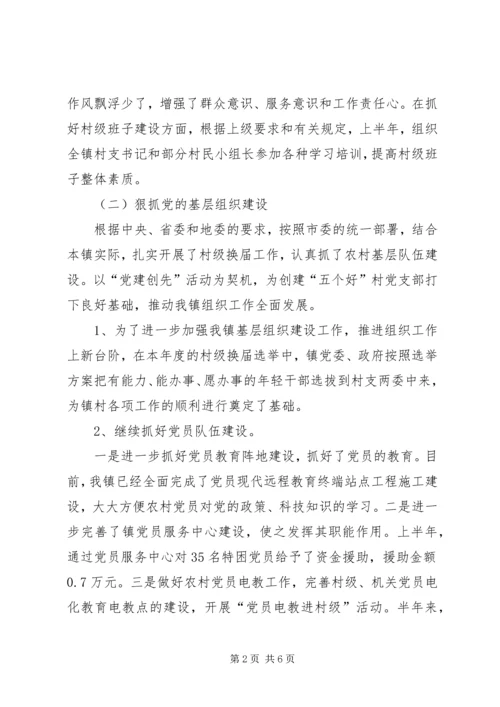 乡镇镇组织工作总结.docx