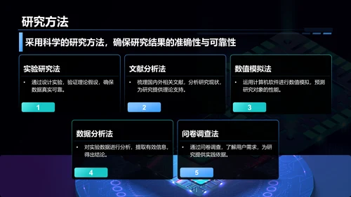 蓝色科技风电子信息工程专业开题答辩PPT模板